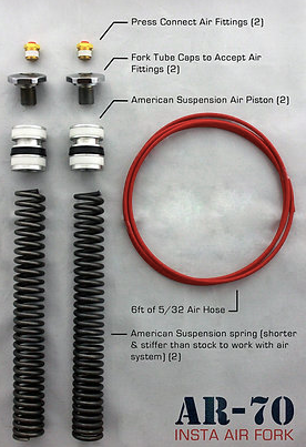 AR-70 Front Air ride for 1989-2022 41mm and 49mm forks